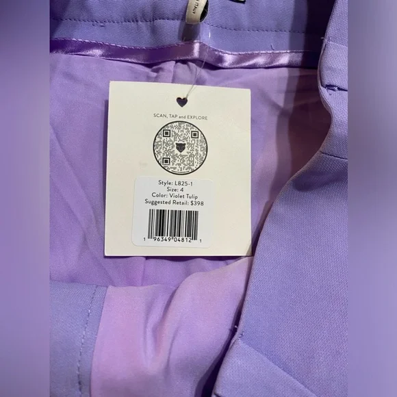 NWT LITA BY CIARA HIGH WAIST WIDE LEG TROUSERS SIZE 6 IN VIOLET TULIP - Picture 3 of 8